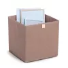 Caixa de armazenamento cúbica Zeller Mocca 32 x 32 x 32 cm com tampa e asa 14541