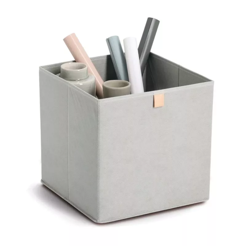 Caixa de armazenamento Zeller cinzento 32 x 32 x 32 cm (14539)