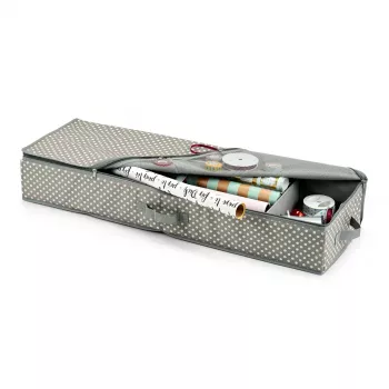 Organizador de papel de embrulho Zeller cinzento/branco 90 x 30 x 12 cm (14665)