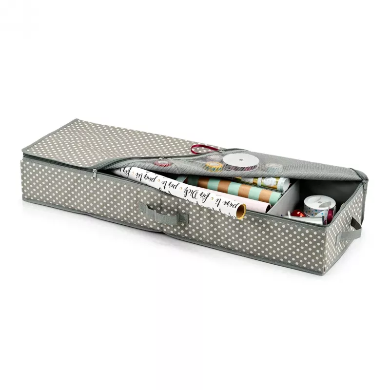Organizador de papel de embrulho Zeller cinzento/branco 90 x 30 x 12 cm (14665)