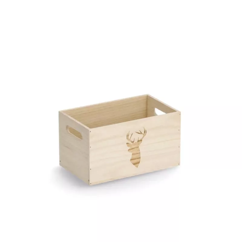 Caixa de armazenamento Zeller Hirsch natural 25 x 15 x 14 cm (15220)