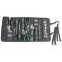 Conjunto de 65 ferramentas Brüder Mannesmann M21170 em bolsa têxtil, aço cromo-vanádio, preto/verde