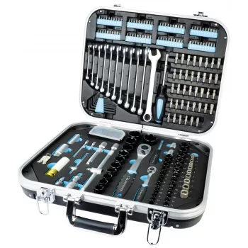 BRÜDER MANNESMANN QUANTOOL Q25101 conjunto de ferramentas de 233 peças em mala de plástico moldado por sopro