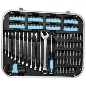 BRÜDER MANNESMANN QUANTOOL Q25101 conjunto de ferramentas de 233 peças em mala de plástico moldado por sopro