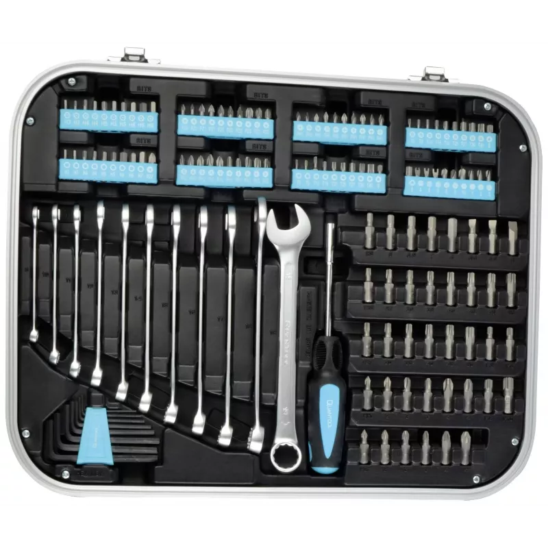 BRÜDER MANNESMANN QUANTOOL Q25101 conjunto de ferramentas de 233 peças em mala de plástico moldado por sopro