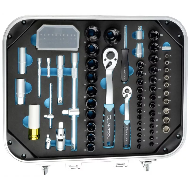 BRÜDER MANNESMANN QUANTOOL Q25101 conjunto de ferramentas de 233 peças em mala de plástico moldado por sopro