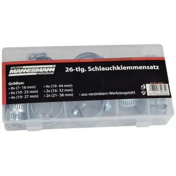 Brüder Mannesmann M60026 Conjunto de abraçadeiras para mangueiras, 7-44 mm