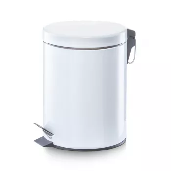 Zeller caixote de lixo com pedal 5 L branco 18700