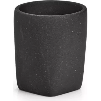 Zeller Present Dark Stone porta-escovas de dentes preto de pé (18892)