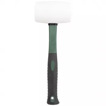 BRÜDER MANNESMANN martelo de borracha 700 g, cabeça em borracha natural, cabo em fibra de vidro preto/verde, 1 unid. (M76570)