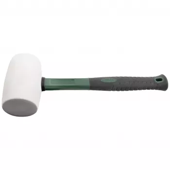 BRÜDER MANNESMANN martelo de borracha 700 g, cabeça em borracha natural, cabo em fibra de vidro preto/verde, 1 unid. (M76570)