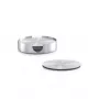 Zeller Present conjunto de bases para copos em aço inoxidável, prateado, 7 peças, 10 cm 27239