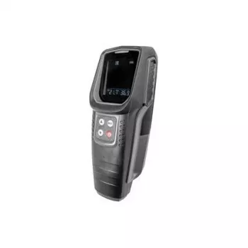 BRÜDER MANNESMANN M99945 detetor multifunções para madeira, metal, cabos sob tensão e temperatura, preto