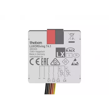 Theben LUXORliving T4.1 interface de botão, 4 canais, montagem encastrada 4800405