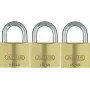 ABUS 82 Series conjunto de cadeados de latão, chave igual, caixa de 45 mm, pack de 3 11825 8