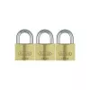 ABUS 82 Series conjunto de cadeados de latão, chave igual, caixa de 45 mm, pack de 3 11825 8
