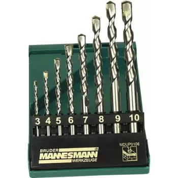 Brüder Mannesmann M54309 conjunto de brocas para pedra, 5 peças, 4-10 mm, com pastilhas de metal duro, DIN 8039