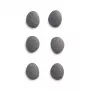 Zeller 6 ímanes de pedra cinzento 2,1 x 1,8 x 1,0 cm (11219)
