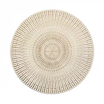 Zeller Conjunto de 6 bases de mesa douradas com recortes | 45 x 30 cm | PVC 27003
