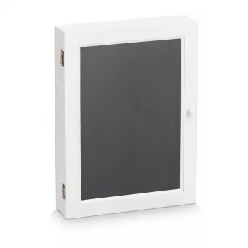 Zeller Porta-chaves com quadro de escrita branco com 6 ganchos (15124)