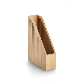 Zeller 15203 Porta-revistas em bambu, castanho, DIN A4