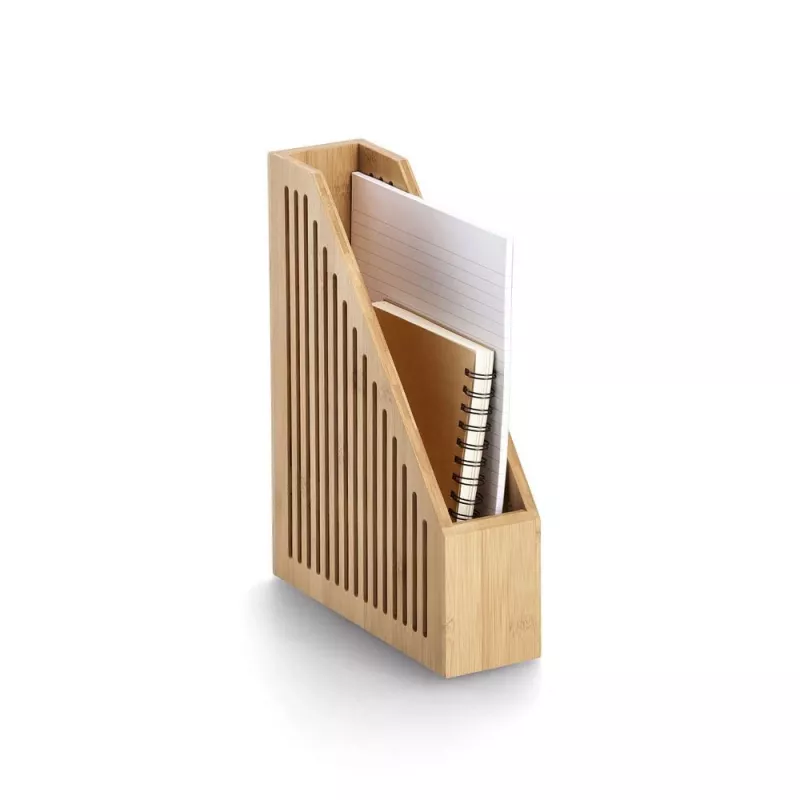 Zeller 15203 Porta-revistas em bambu, castanho, DIN A4