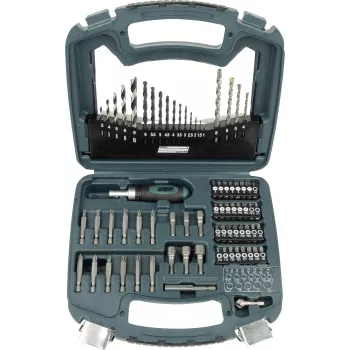 Brüder Mannesmann Conjunto de 75 peças de brocas e bits de aparafusar M54375