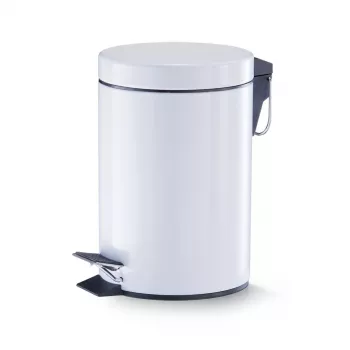 Zeller Balde do lixo com pedal 3 L, branco (18208)
