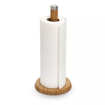 ZELLER Suporte para rolo de cozinha em bambu, natural, suporte de papel autónomo 25283