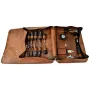 BRÜDER MANNESMANN M29048 Conjunto de ferramentas manuais de 24 peças em bolsa de pele genuína