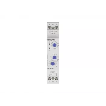 Theben TM 345 MF Relé temporizador eletrónico, 10 modos de funcionamento, 12-240 V AC/DC, 16 A, calha DIN 3450733