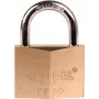 ABUS 40 mm Cadeado maciço de latão com arco de aço temperado - chave, 2 chaves (238345)