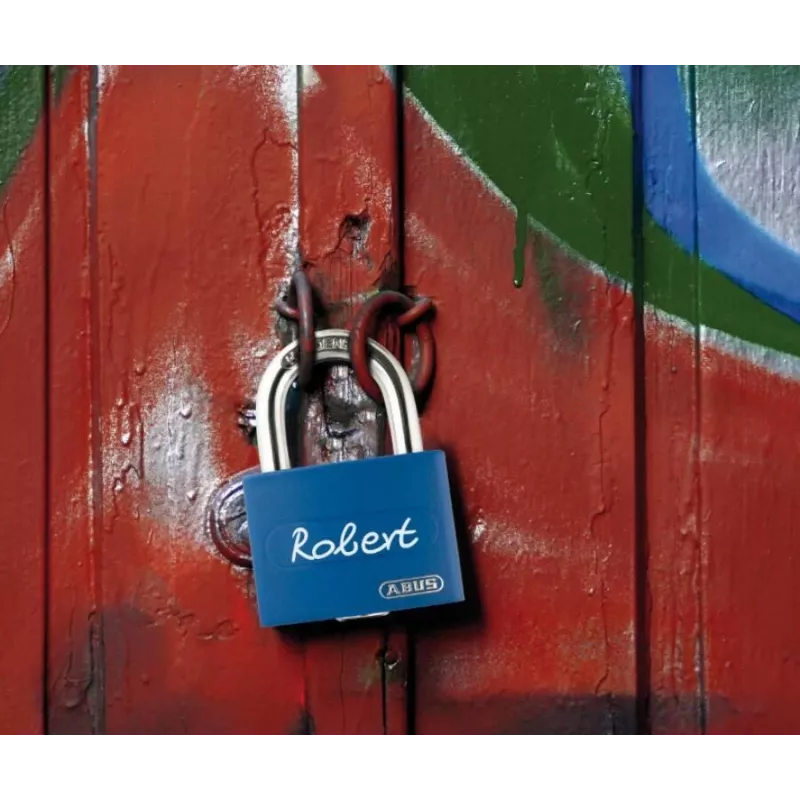 Cadeado de alumínio azul ABUS myLock T65AL/40 com arco de aço temperado 802829