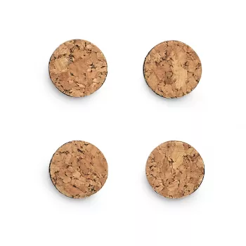 Ímanes de cortiça Zeller castanhos Ø 2,8 x 0,3 cm, 4 unid. (11218)