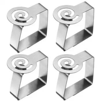 WESTMARK Molas para toalha de mesa prateadas, 4 unid. (64292260)