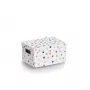Zeller Caixa de armazenamento Dots branca com pontos 18,0 cm x 25,0 cm 14474
