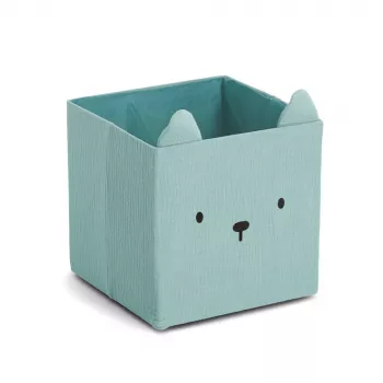 Zeller Caixa de armazenamento Bär menta 28 x 28 x 28 cm 14490
