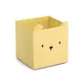 Zeller Caixa de armazenamento Bear amarela 28 x 28 x 28 cm 14491