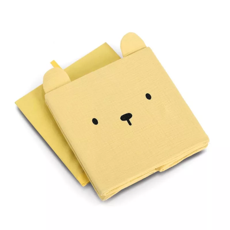 Zeller Caixa de armazenamento Bear amarela 28 x 28 x 28 cm 14491