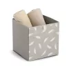 Zeller Caixa de armazenamento Feather taupe 32 x 32 x 32 cm 14537