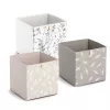 Zeller Caixa de armazenamento Feather taupe 32 x 32 x 32 cm 14537
