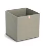 Zeller Caixa de armazenamento em tecido caqui 32x32x32 cm organizador cúbico dobrável 14540
