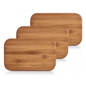 Zeller conjunto de tábuas de corte de bambu, castanho, 3 peças (25260)