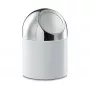 Zeller caixote do lixo de mesa 1,2 L branco com tampa basculante de aço inoxidável 27203