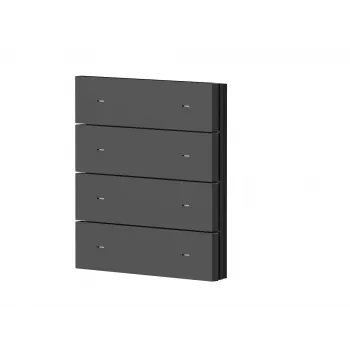 Tampa para interruptor de 4 teclas Theben, plástico preto, para iONprime PB 4R PBK (9080076)
