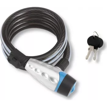 Cadeado de cabo BURG WÄCHTER 1650 180 REFLEX 1800 mm preto azul prateado