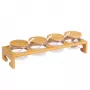Conjunto de servir WESTMARK Marmeladenbar Tapas + Friends, tábua de madeira de acácia, 3 taças de vidro, 3 colheres de aço inoxidável 69902260