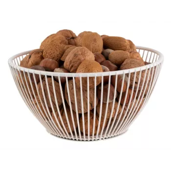 Cesto redondo para pão e fruta APS SVART, metal branco, 175 mm 30425