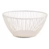 Cesto redondo para pão e fruta APS SVART, metal branco, 175 mm 30425