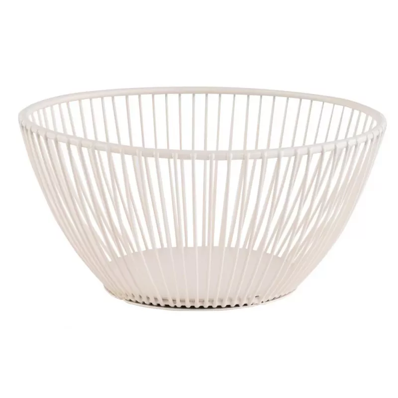 Cesto redondo para pão e fruta APS SVART, metal branco, 175 mm 30425